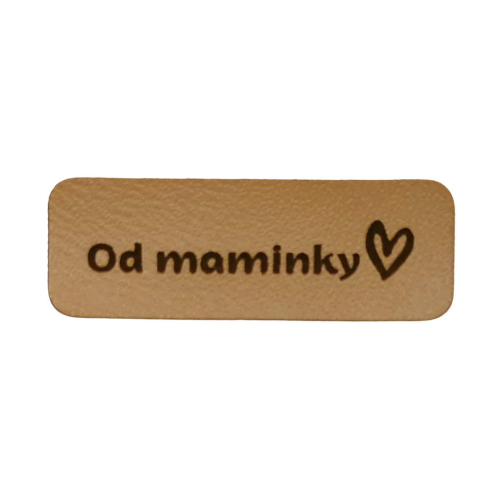 Koženkový štítek Od maminky