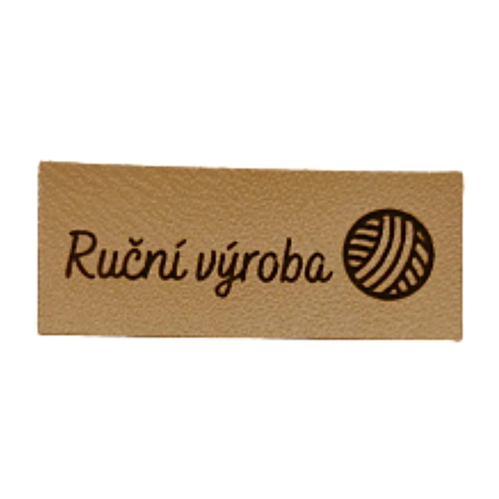 Koženkový štítek Ruční výroba