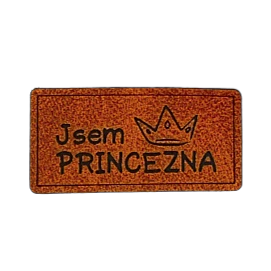 Koženkový štítek Jsem princezna (PL11)