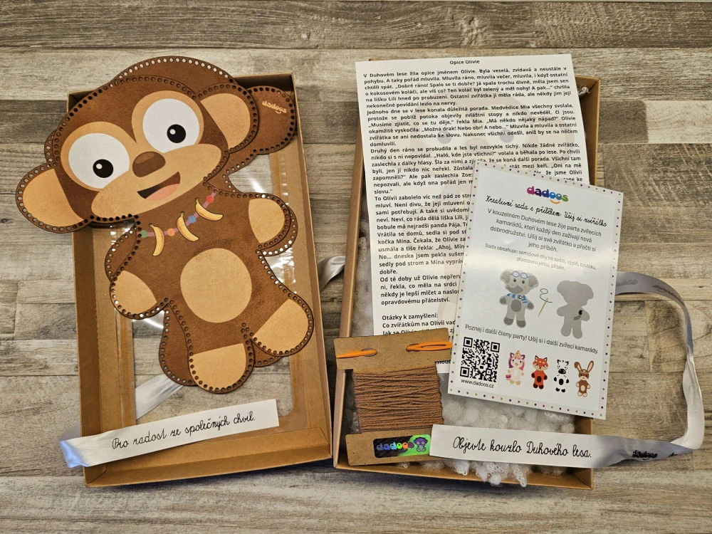 Kreativní sada s příběhem – Opice Olívie