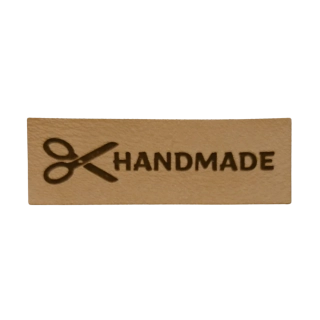 Koženkový štítek Handmade