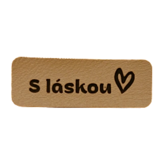 Koženkový štítek S láskou