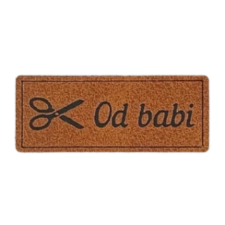 Koženkový štítek Od babi (PL11)