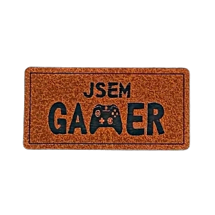 Koženkový štítek Jsem gamer (PL11)