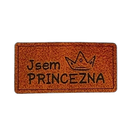 Koženkový štítek Jsem princezna (PL11)