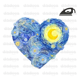 Nažehlovací obrázek Srdce van Gogh
