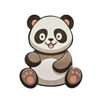 Semišová aplikace velká Panda